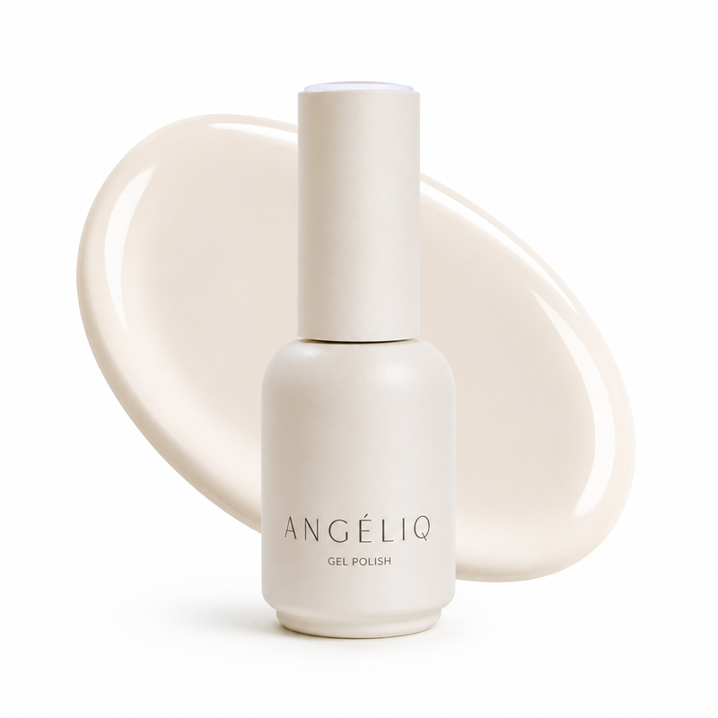Angeliq gel polish bottle on a white background